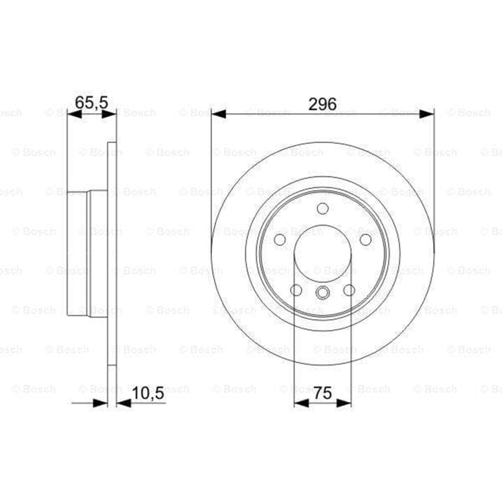 Fren Diski Bmw 1 Serisi E 81 Arka - 296 MM - Bosch