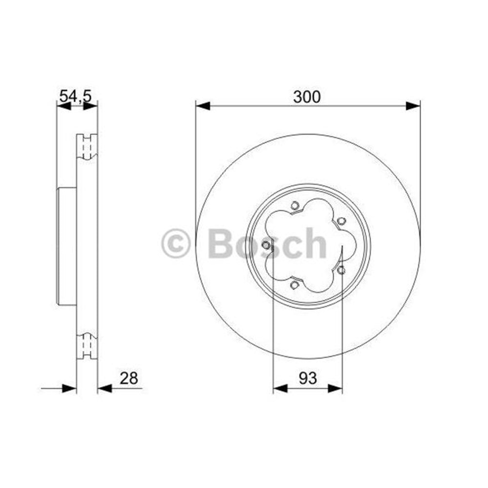 Fren Diski Ford Transit V347, V348 Ön - 300 MM - Bosch