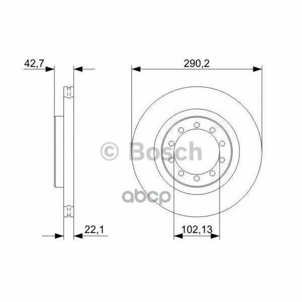 Fren Diski Renault Mascott 99-10 Ön - 290 MM - Bosch