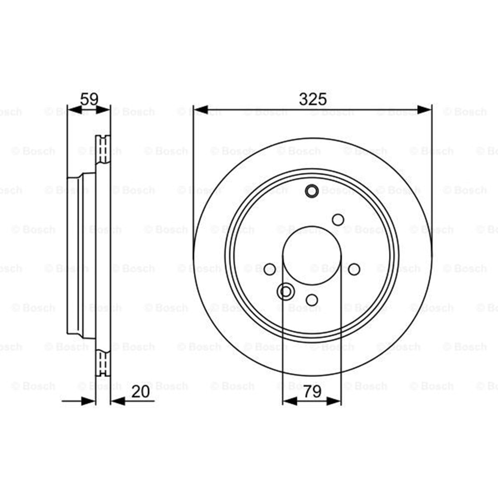 Fren Diski Bmw Land Rover Discovery 3 Arka - 325 MM - Bosch