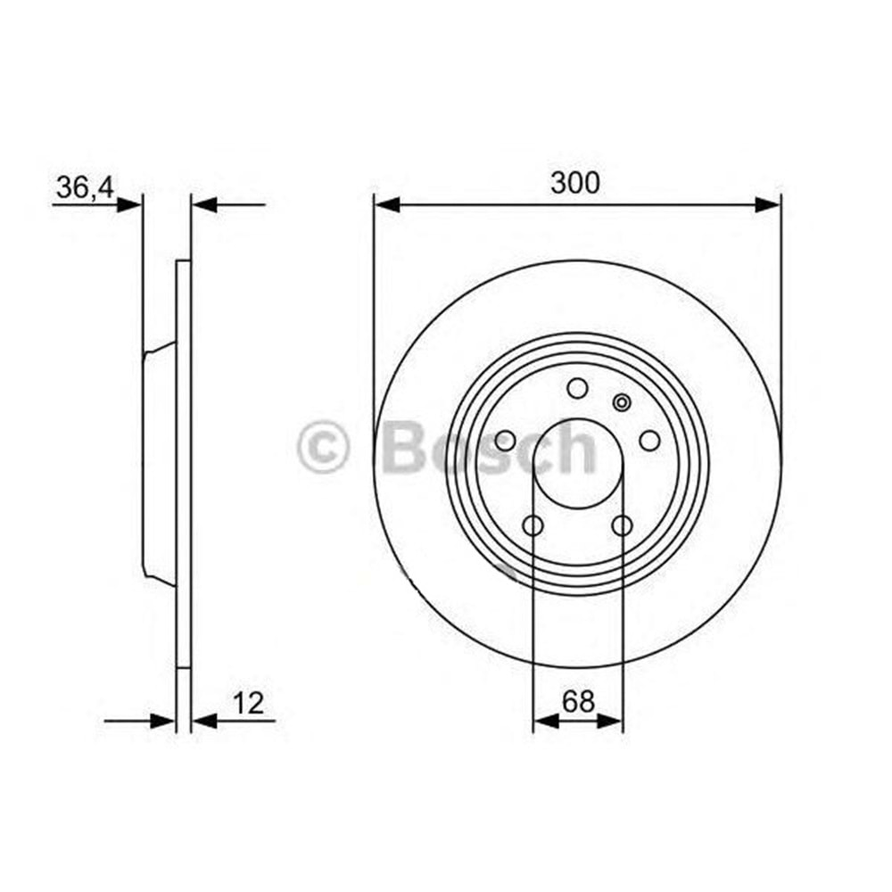 Fren Diski Vw, Audi A4, A5, Q5 Arka - 300 MM - Bosch