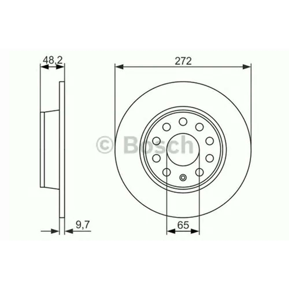 Fren Diski Vw, Audi A3, Skoda Arka - 272 mm - BOSCH