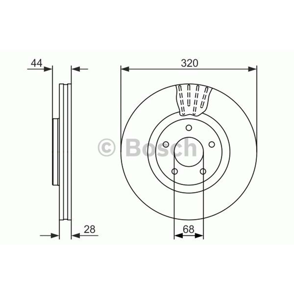 Fren Diski Nissan, Renault - 320 MM - Bosch