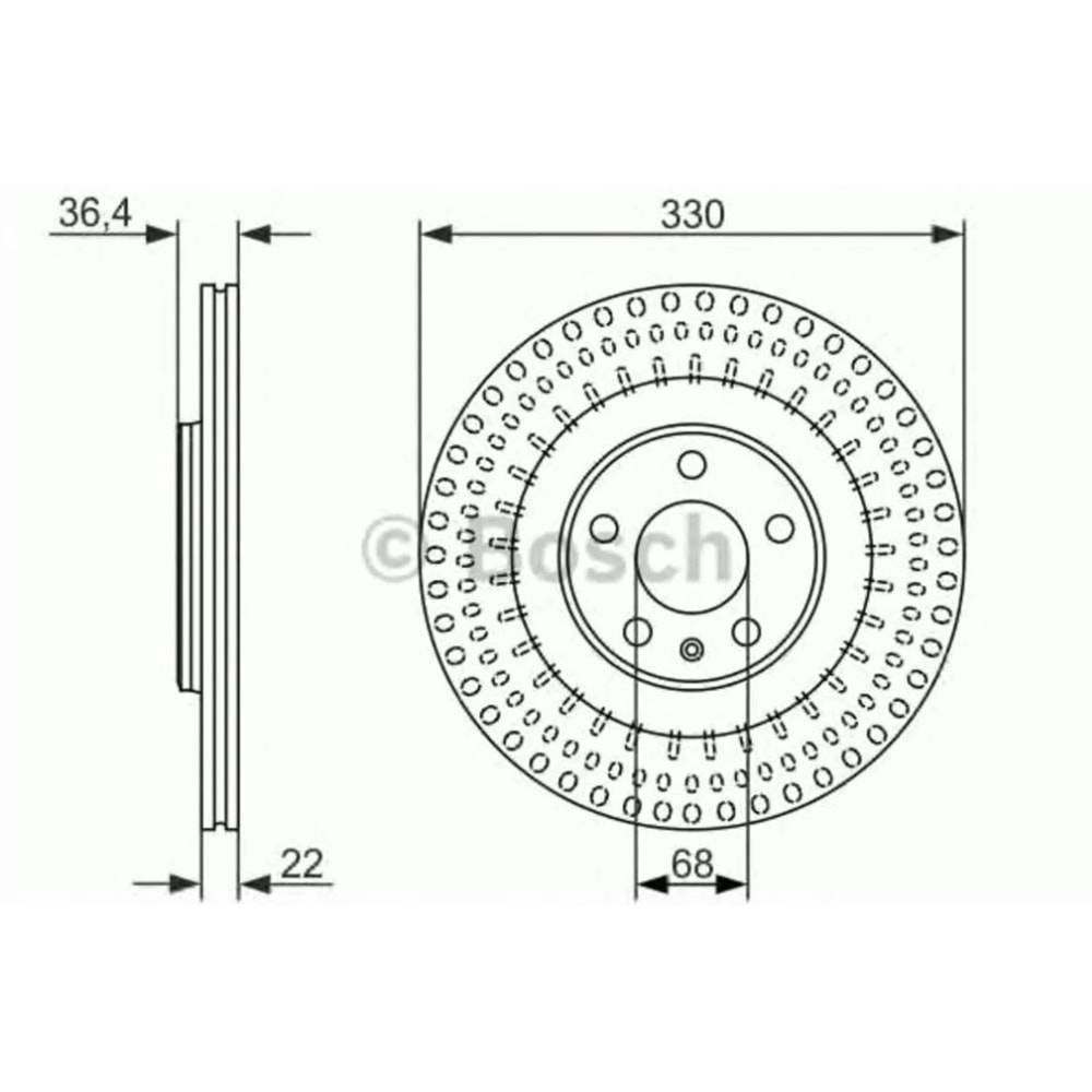 Fren Diski Vw, Audi A4, A5, Q7 Arka - 330 MM - Bosch