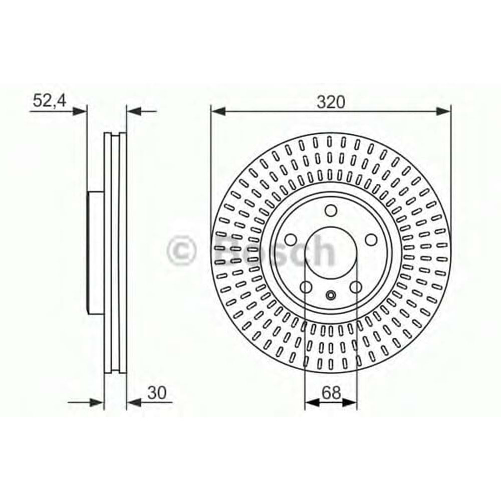 Fren Diski Audi A4 07-15, A5 09-16, A7 10- , Q5 08-16 Ön - 320 MM - Bosch