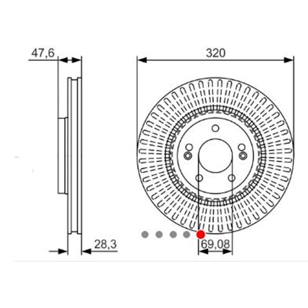 Fren Diski Hyundai İX35, İ40, Kia Ceed, Sportage Ön - 320 MM - Bosch