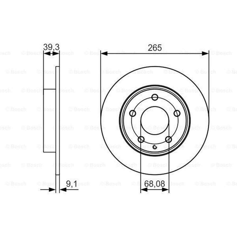 Fren Diski Mazda 3, CX 2013-2020 Arka - 265 MM - Bosch