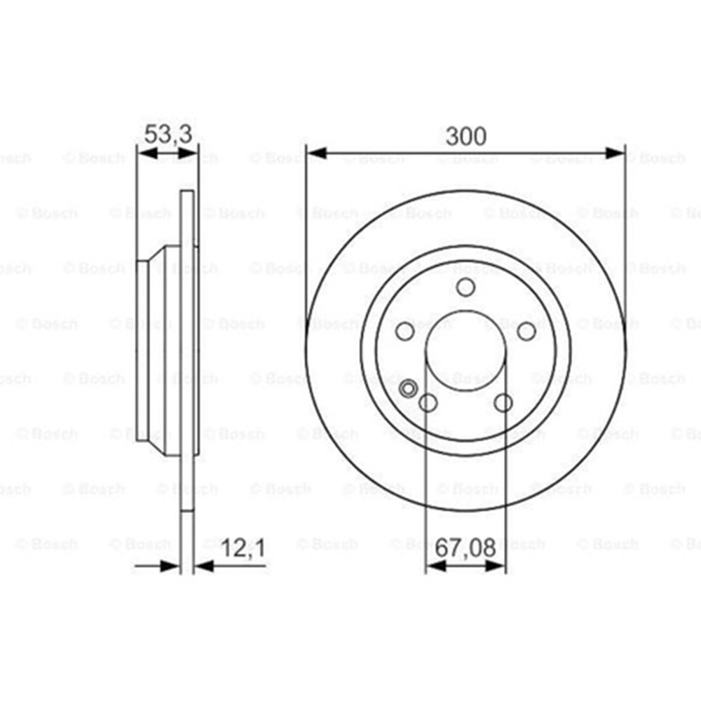 Fren Diski Mercedes Vito W447 111 CDİ Arka - 300 mm - Bosch