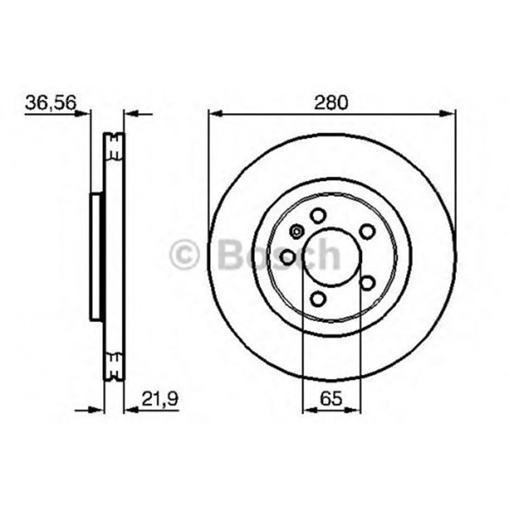 Fren Diski Vw Bora, Golf IV, Audi A3, Seat Leon, Toledo, Skoda Ön - 280 MM - Bosch