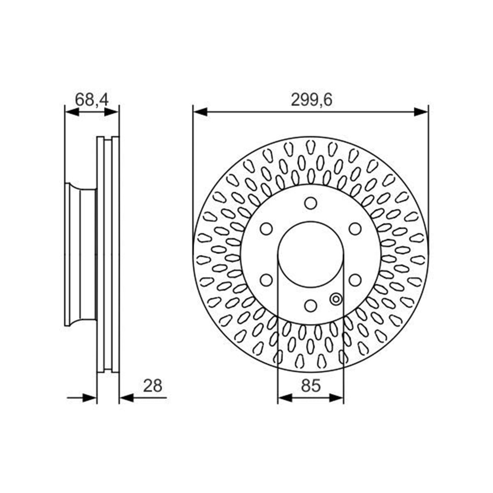 Fren Diski Vw Crafter 06-18, Mercedes Sprinter 06-18 Ön - 300 mm - BOSCH