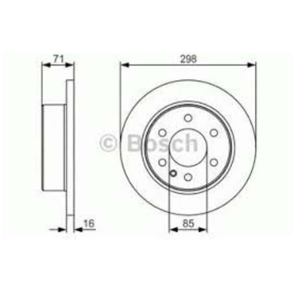 Fren Diski Vw Crafter, Mercedes Sprinter Arka - 298 mm - Bosch