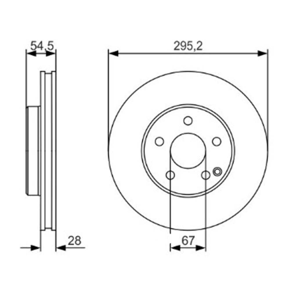 Fren Diski Mercedes 211 (E200, E220) Ön (Karbon Alaşımlı) - 296 MM - Bosch