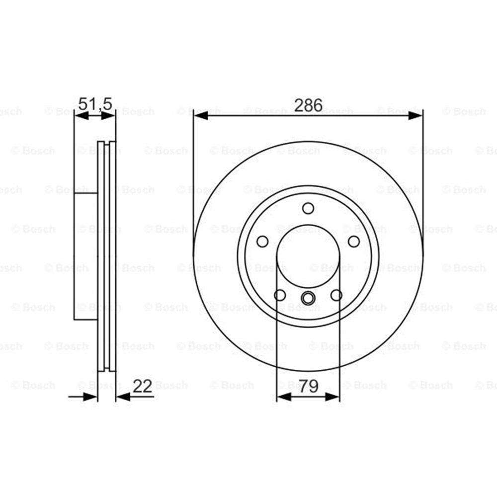 Fren Diski Bmw E36, E46, Z3, Z4 Ön - 286 MM - Bosch