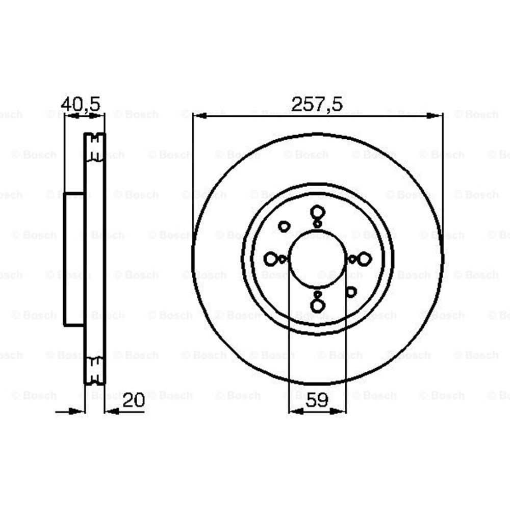 Fren Diski Fiat Albea, Linea, Doblo, Punto, Alfa 145 Ön - 257 MM - Bosch