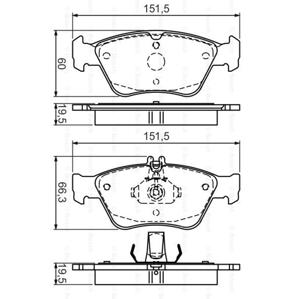 Disk Balata Mercedes SLK, CLK, E Serisi, C CERİSİ Ön - Bosch