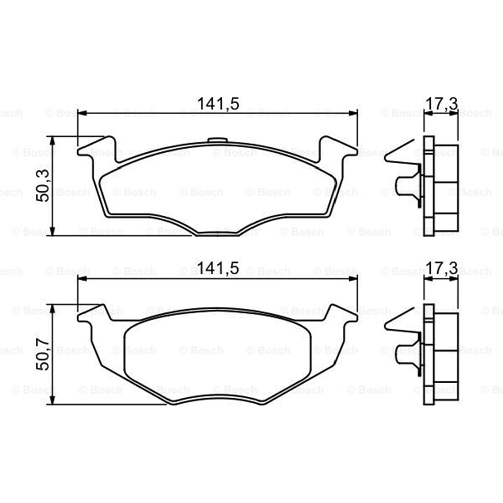 Disk Balata Vw Polo, Skoda Fabia, Seat AROSA Ön - Bosch