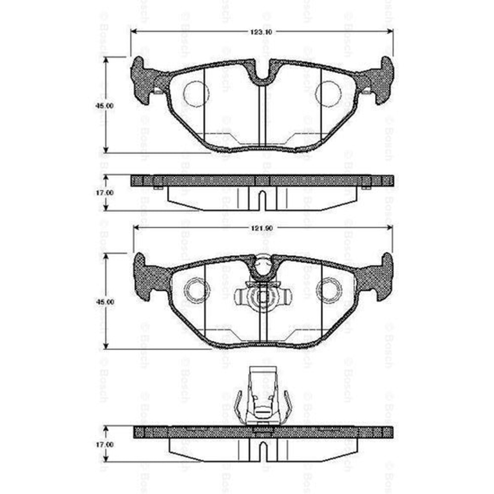 Disk Balata Bmw 5 (E39) Arka - Bosch