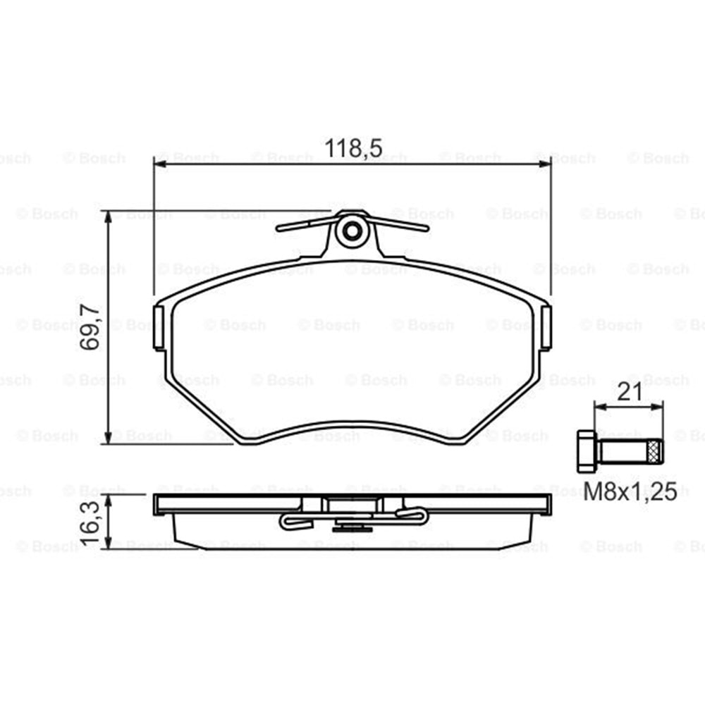 Disk Balata Vw Polo, Golf, Seat Ön - Bosch