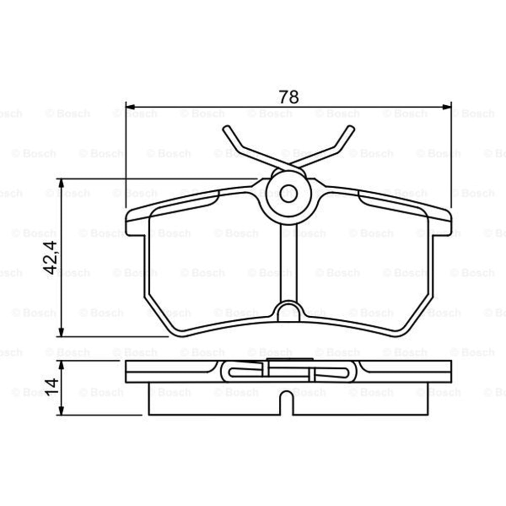 Disk Balata Ford Focus, Fiesta Arka - Bosch