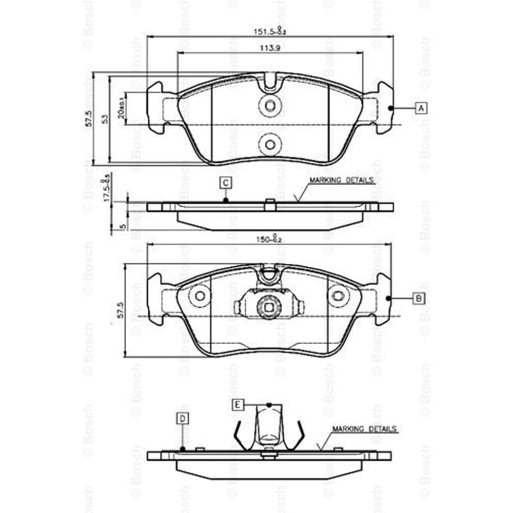 Disk Balata Bmw E36, E46, E87 Ön - Bosch