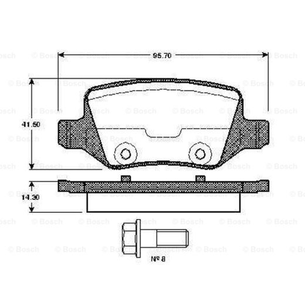 Disk Balata Mercedes A Serisi W169, B Serisi Arka - Bosch