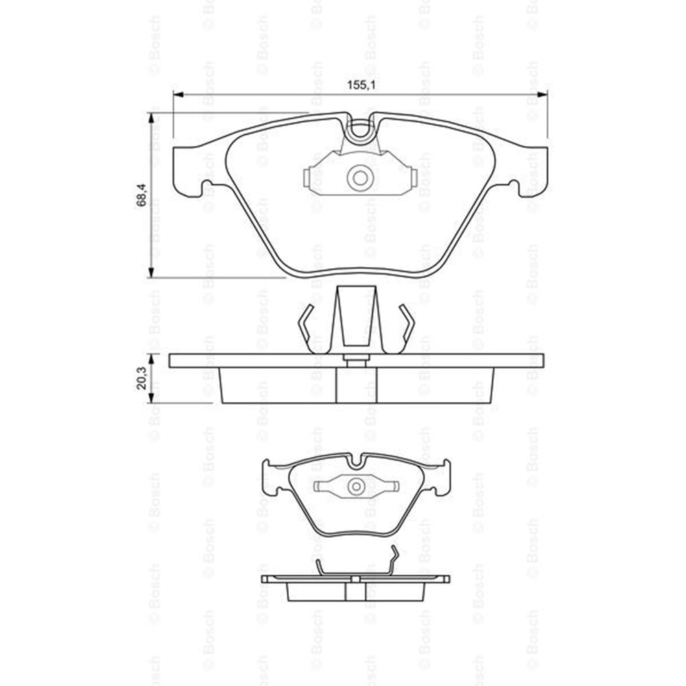 Disk Balata Bmw E60, E61 Ön - Bosch