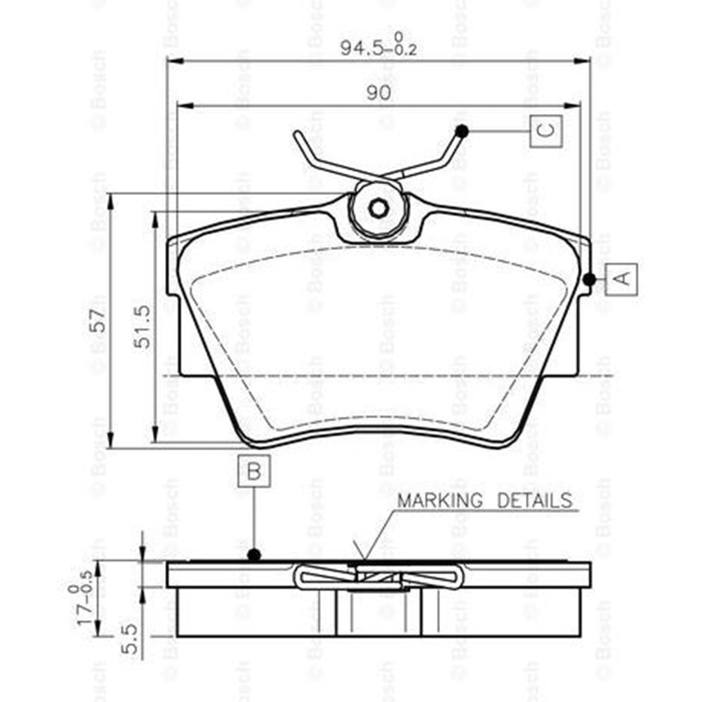 Disk Balata Renault TRAFİC II, Nissan PRİMaster, Opel Vivaro Arka - Bosch