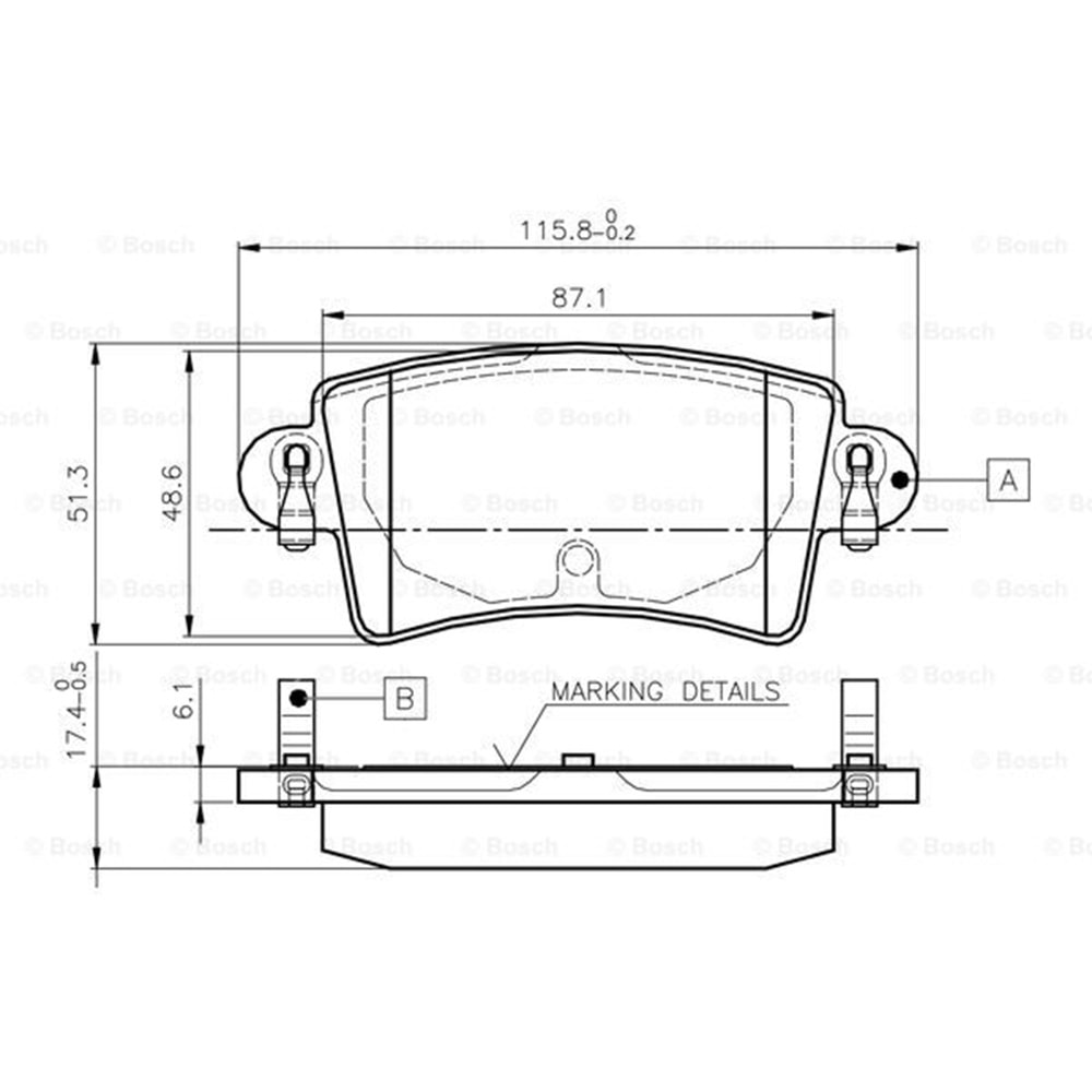 Disk Balata Renault Master II, Opel Movano, Nissan İnterstar Arka - Bosch