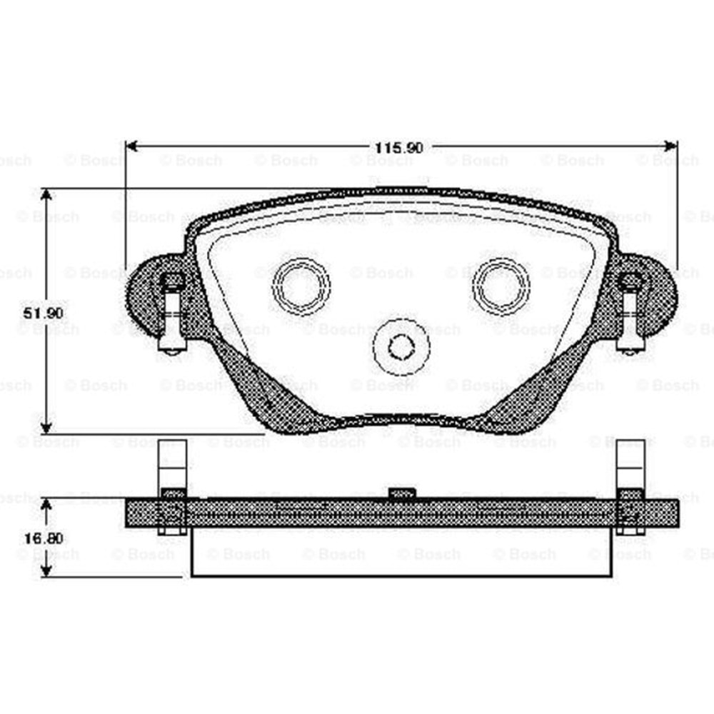 Disk Balata Ford Mondeo, Renault Kango Arka - Bosch