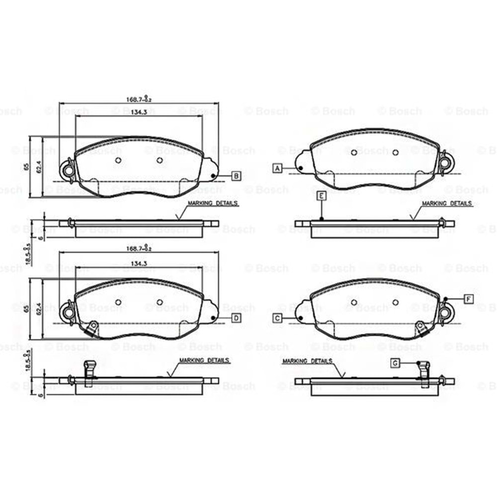 Disk Balata Ford Transit V184 Ön - Bosch