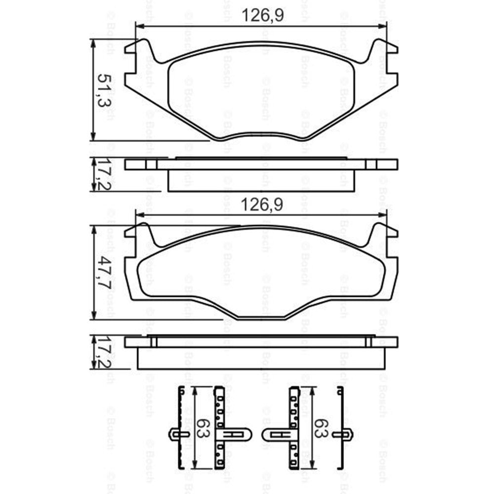 Disk Balata Vw Polo, Seat Ön - Bosch*