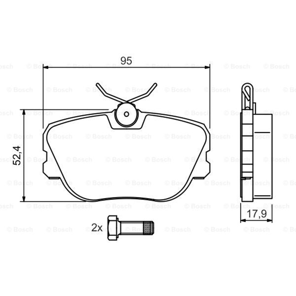 Disk Balata Mercedes 201(190E), Bmw E30 Ön - Bosch