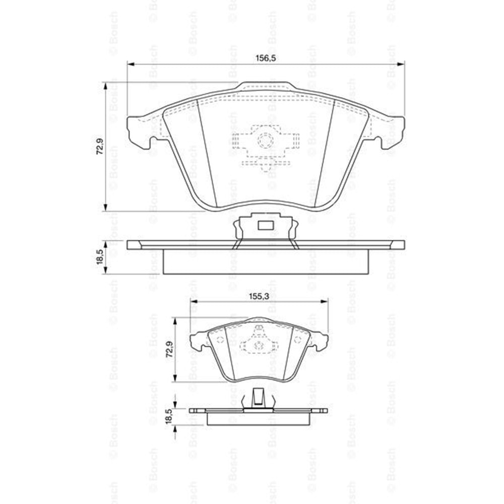 Disk Balata Volvo S40, V40, SAAB 9-3 Ön - Bosch