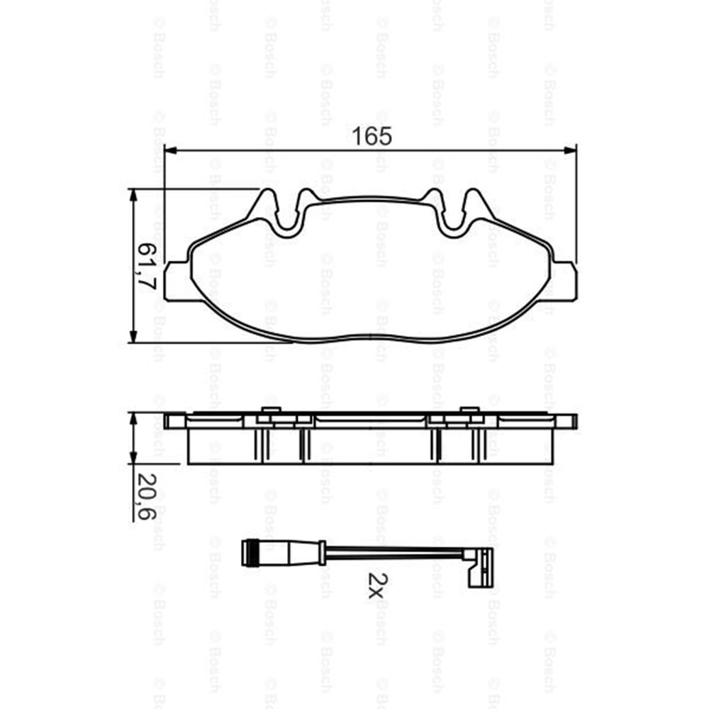 Disk Balata Mercedes Vito, Viano Ön - Bosch