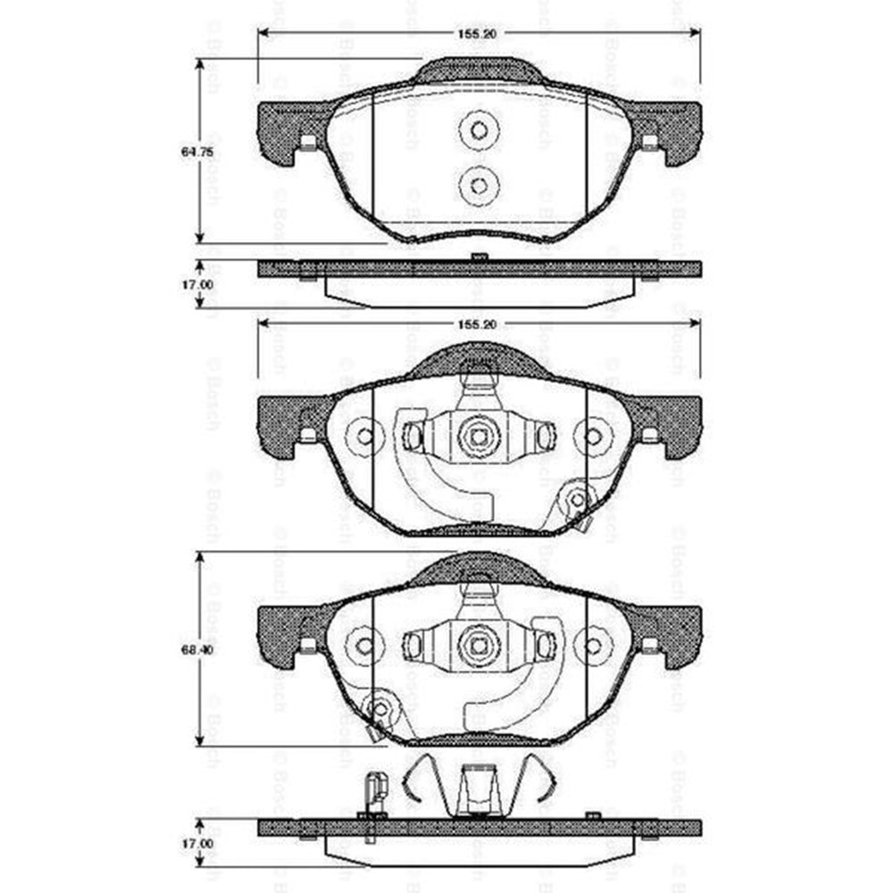 Disk Balata Honda Accord Ön - Bosch