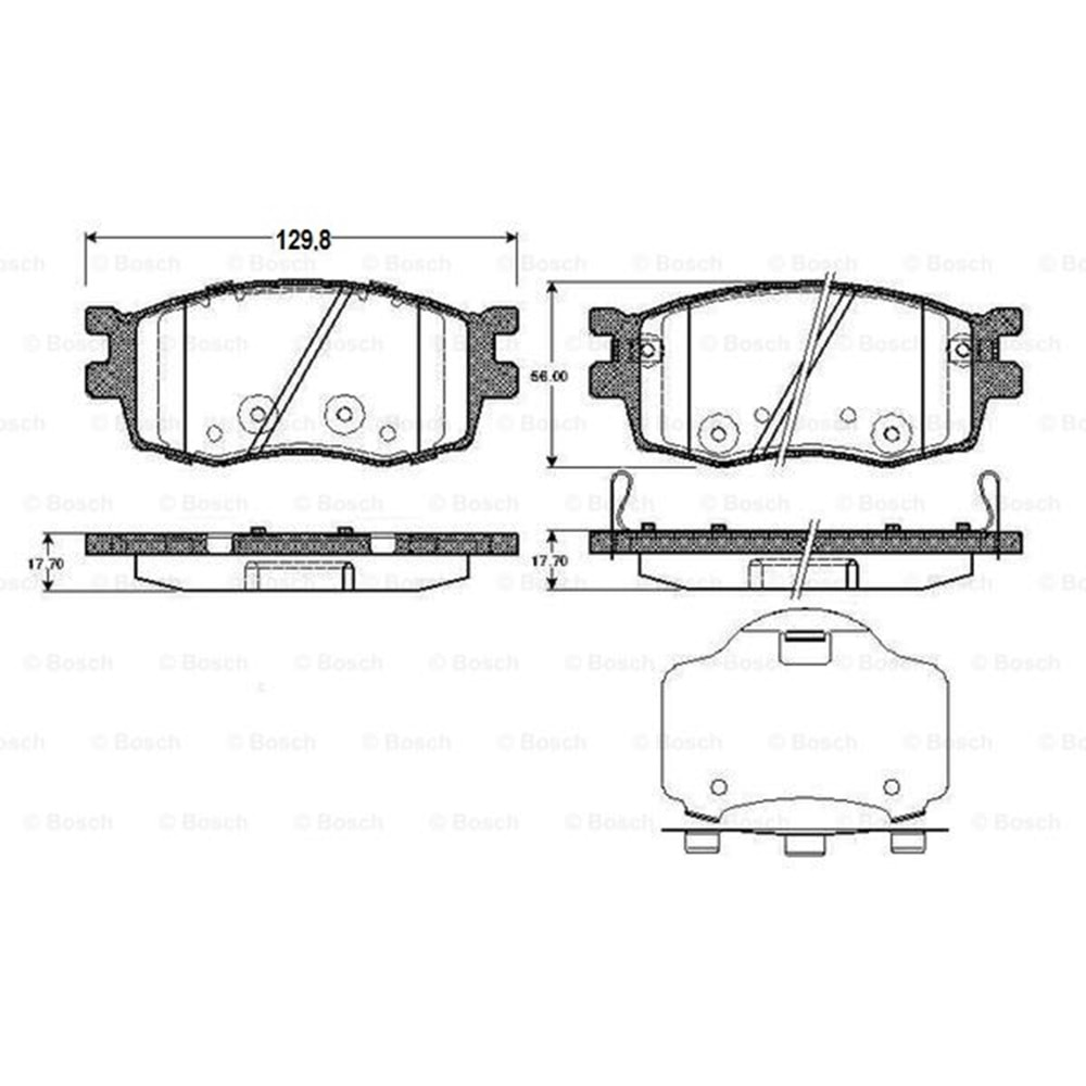 Disk Balata Hyundai İ20 I, Accent III, Kia Rio II Ön - Bosch