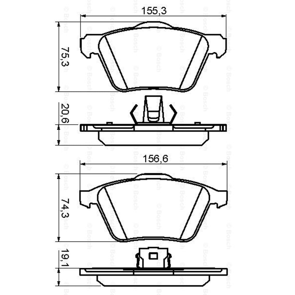 Disk Balata Vw, Audi, Alfa Romeo, Volvo XC90 Ön - Bosch