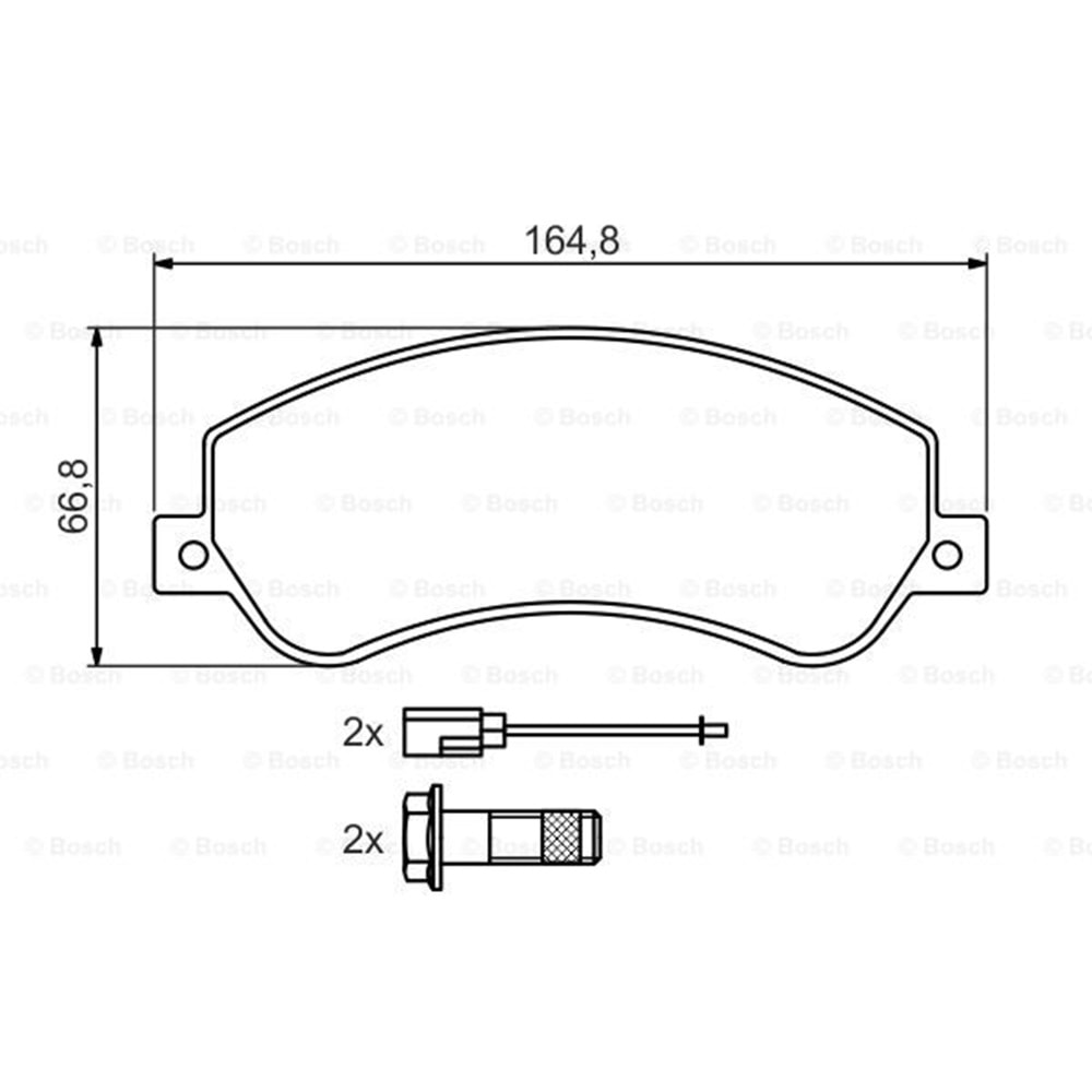 Disk Balata Ford Transit V347-V348-Connect/Vw Amarok Ön - Bosch