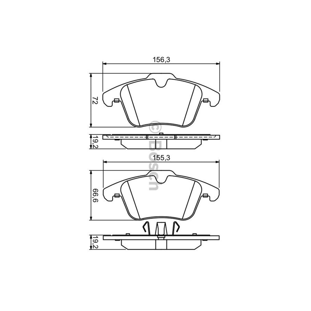 Disk Balata Ford, Jaguar, Citroen, Land Rover Ön - Bosch