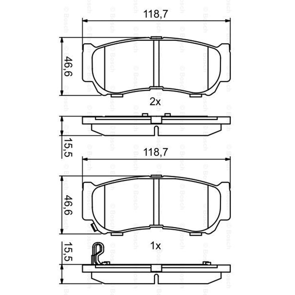 Disk Balata Hyundai Santa Fe, H1, Ssangyong Arka - Bosch