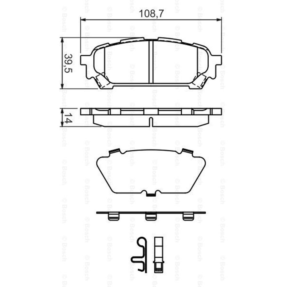 Disk Balata Subaru Forester, İMPREZA Arka - Bosch