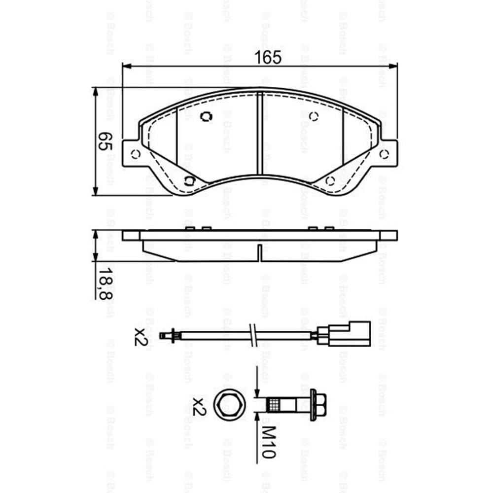 Disk Balata Ford Transit (V347) 2.2 Ön - Bosch