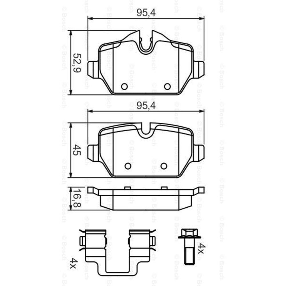 Disk Balata Bmw 1 Serisi, 3 Serisi Arka - Bosch