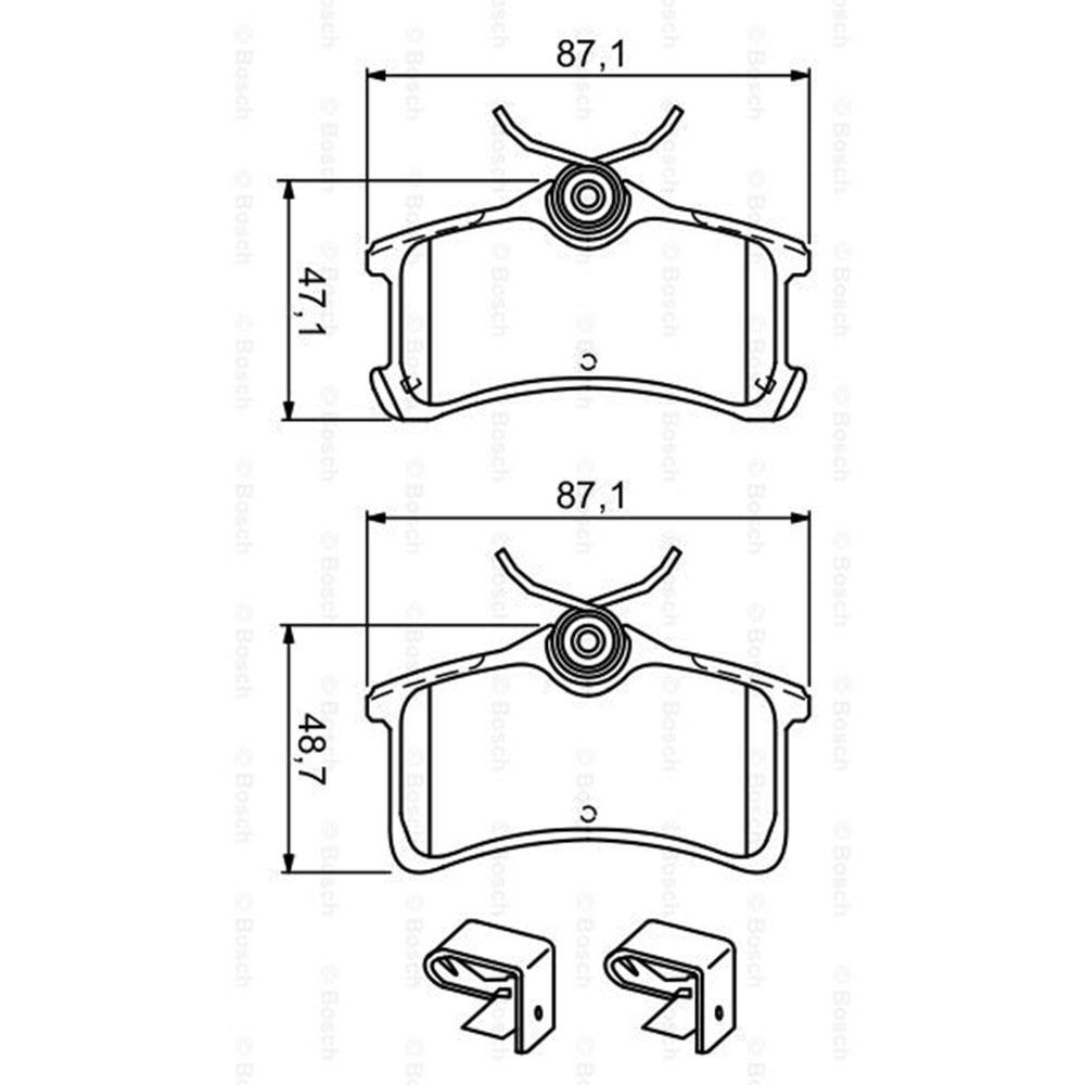 Disk Balata Toyota Avensis, Corolla E11 Arka - Bosch