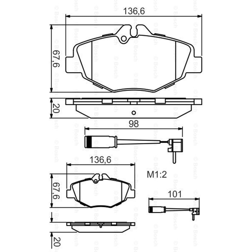 Disk Balata Mercedes E Serisi 211 Ön - Bosch