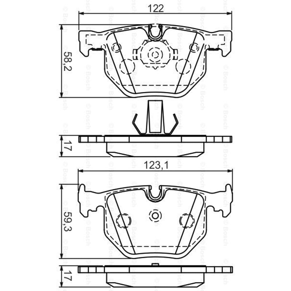 Disk Balata Bmw 7 E65, E66, E67 Arka - Bosch