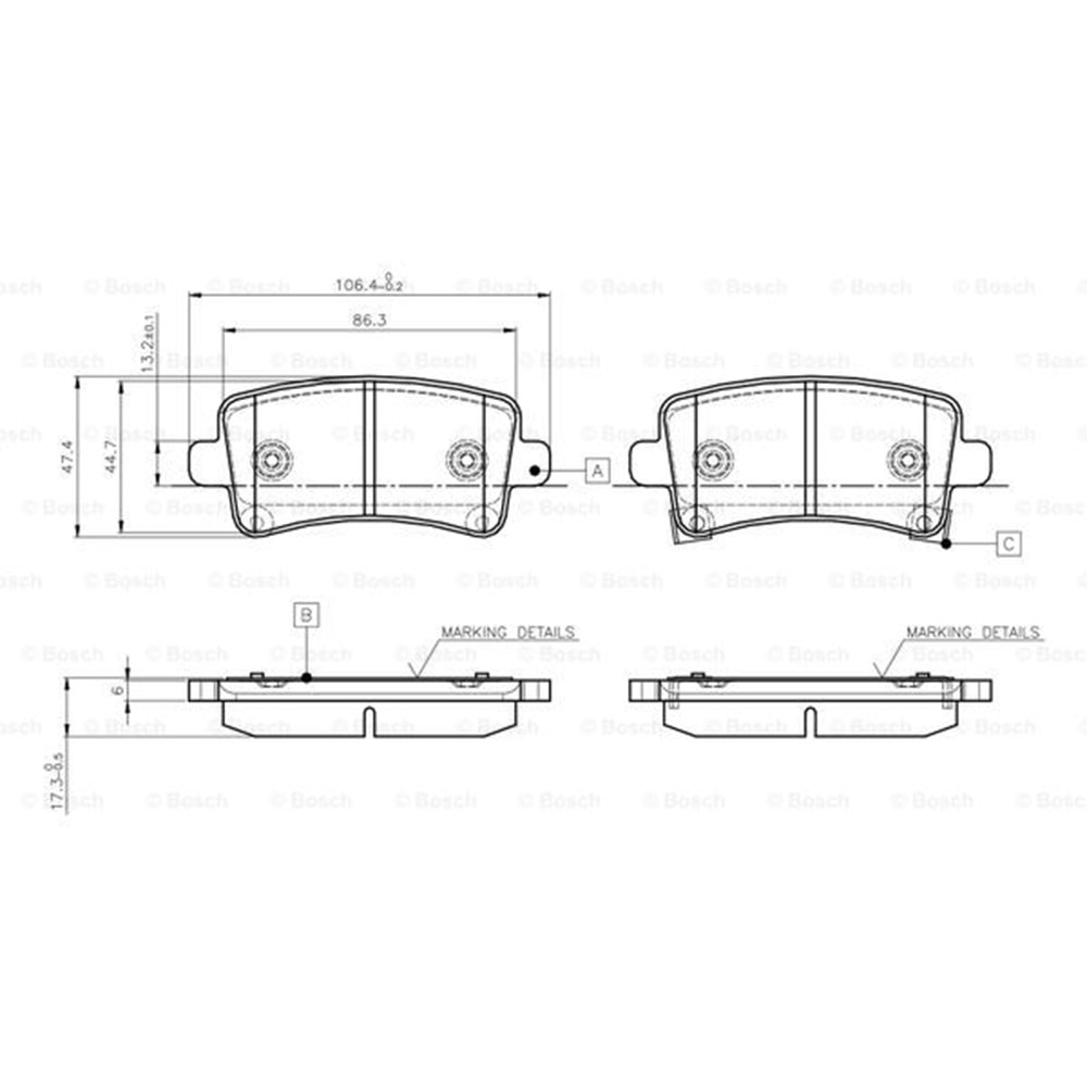 Disk Balata Opel İnsignia 1.6, 2.0 Arka - Bosch