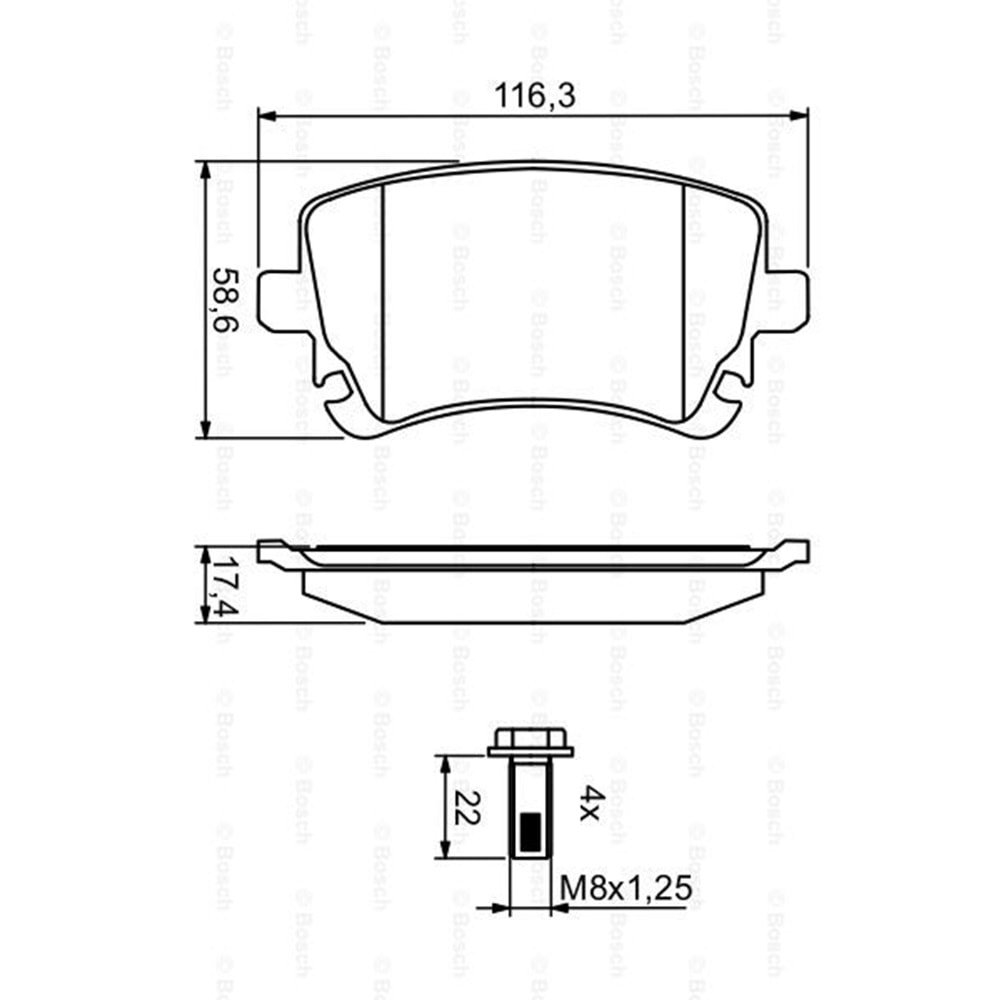 Disk Balata Vw Audi A8, A6, A4 Arka - Bosch