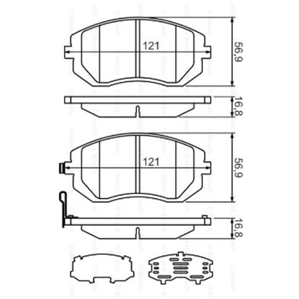 Disk Balata Subaru Forester, Impreza Ön - Bosch