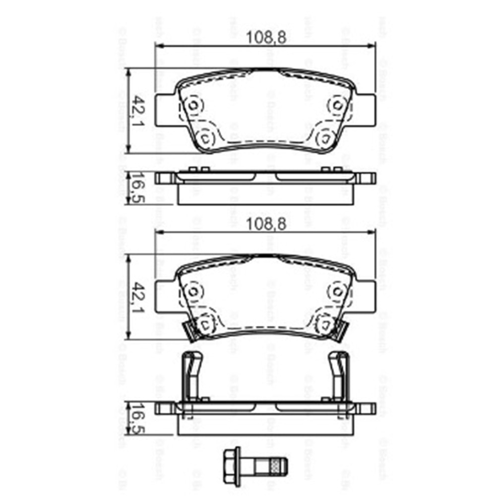 Disk Balata Honda CR-V III, CR-V IV Arka - Bosch